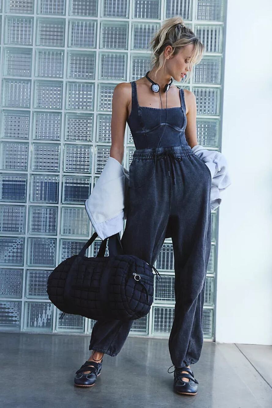 NEW Free People X Inbound Jumpsuit In Navy Medium Luxe Leisure Boho Normcore
